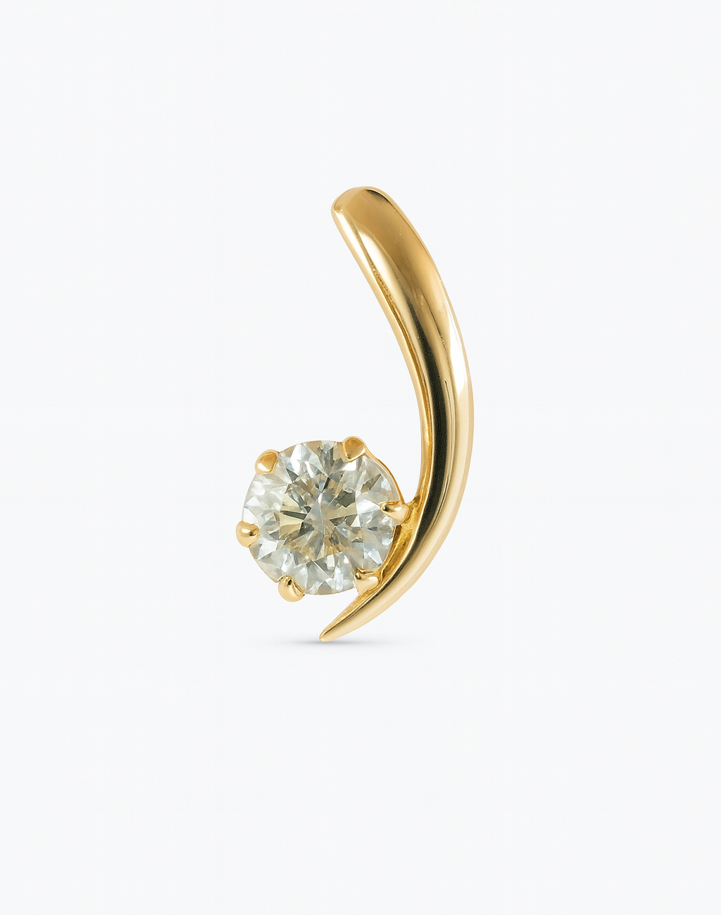 Beautiful 18 Kt Gold  Natural Diamond Pendant